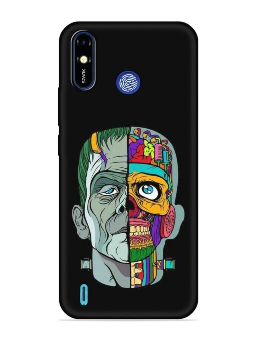 Men Vs Skull Embossed Soft Silicone Case for Tecno Spark Go (2019) Zapvi