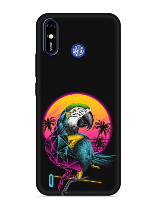 Rad Parrot Embossed Soft Silicone Case for Tecno Spark Go (2019) Zapvi