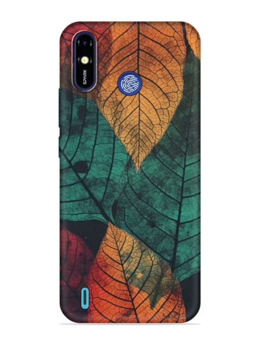 Leaves Artwork Embossed Soft Silicone Case for Tecno Spark Go (2019)