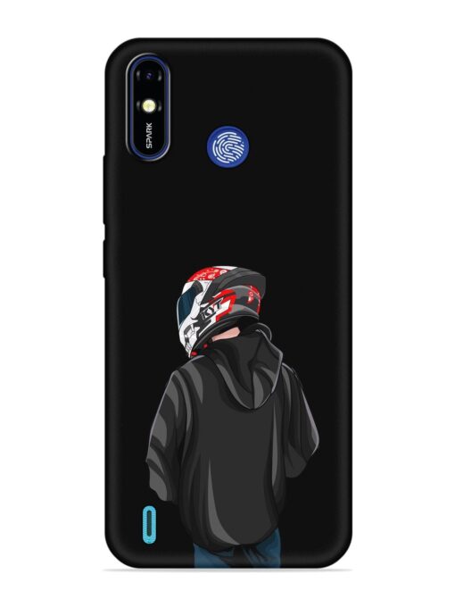 Motorcycle Rider Embossed Soft Silicone Case for Tecno Spark Go (2019) Zapvi