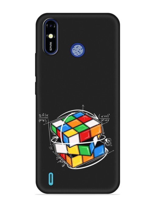 Cubik Vector Embossed Soft Silicone Case for Tecno Spark Go (2019) Zapvi