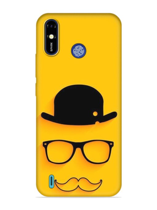 Classic Face Vector Embossed Soft Silicone Case for Tecno Spark Go (2019) Zapvi