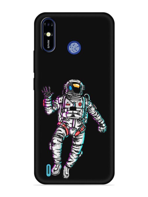 Spaceman Embossed Soft Silicone Case for Tecno Spark Go (2019)