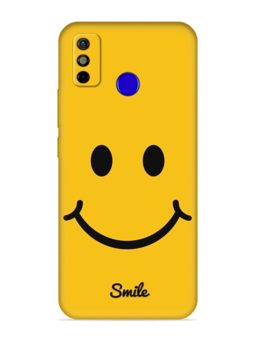 Yellow Smiley Embossed Soft Silicone Case for Tecno Spark Go (2020) Zapvi