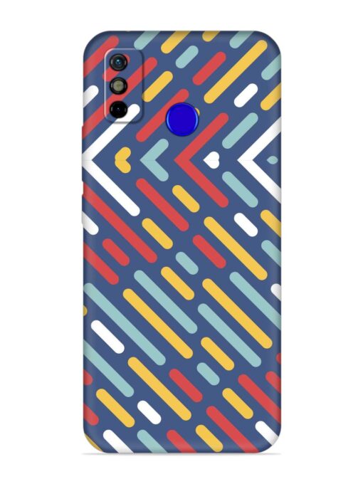 Colored Lines Embossed Soft Silicone Case for Tecno Spark Go (2020)