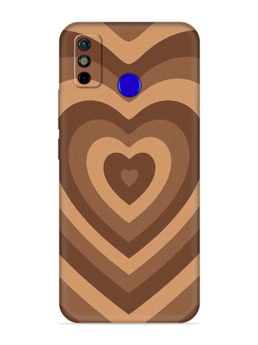 Brown Heart Embossed Soft Silicone Case for Tecno Spark Go (2020) Zapvi