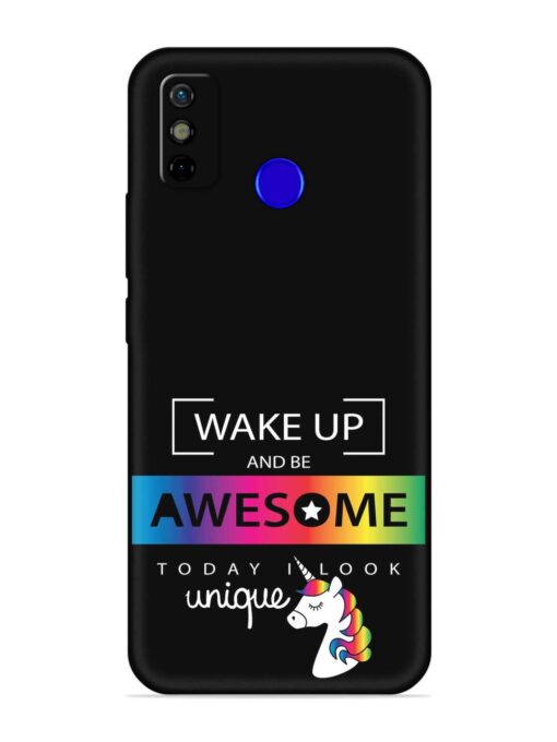 Inspirational Quote Unicorn Embossed Soft Silicone Case for Tecno Spark Go (2020)