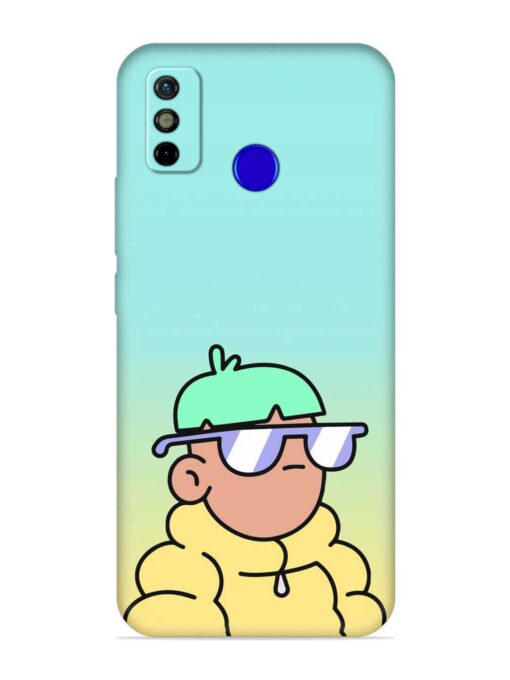 Doodles Cool Character Embossed Soft Silicone Case for Tecno Spark Go (2020)