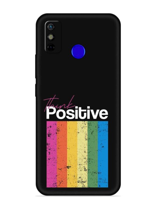 Think Positive Typography Embossed Soft Silicone Case for Tecno Spark Go (2020) Zapvi