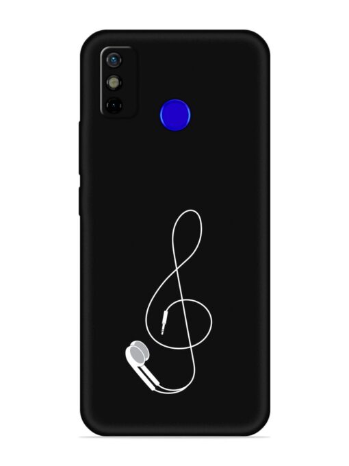 Music Earphone Vector Embossed Soft Silicone Case for Tecno Spark Go (2020)