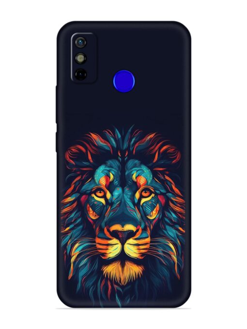 Colorful Lion Embossed Soft Silicone Case for Tecno Spark Go (2020)