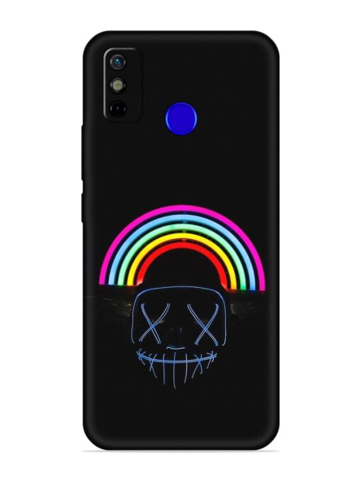 Mask Rainbow Embossed Soft Silicone Case for Tecno Spark Go (2020) Zapvi