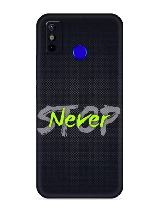 Never Stop Embossed Soft Silicone Case for Tecno Spark Go (2020)