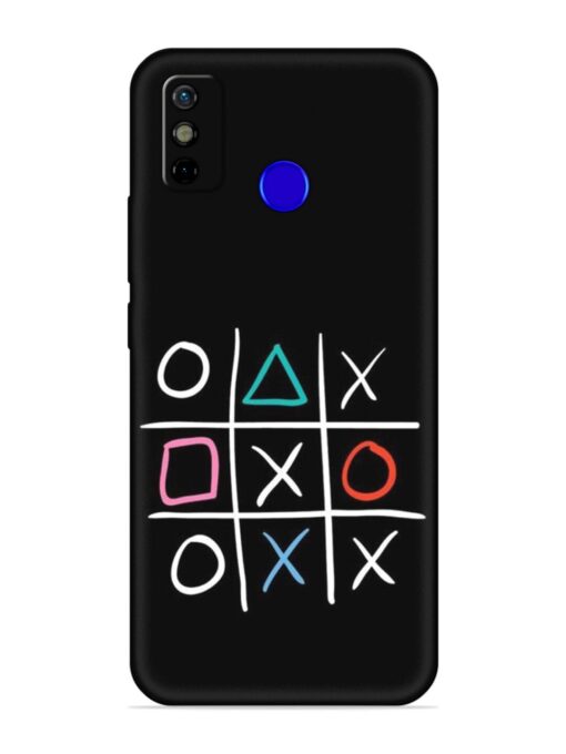 Super Neon Tic-Tac-Toe Embossed Soft Silicone Case for Tecno Spark Go (2020)