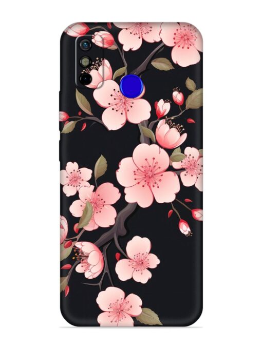 Cherry Blossom Embossed Soft Silicone Case for Tecno Spark Go (2020)