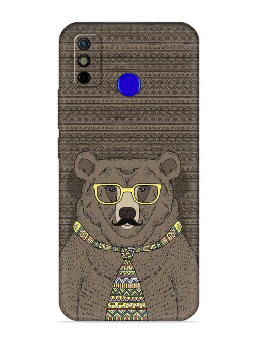 Grizzly Bear Embossed Soft Silicone Case for Tecno Spark Go (2020) Zapvi