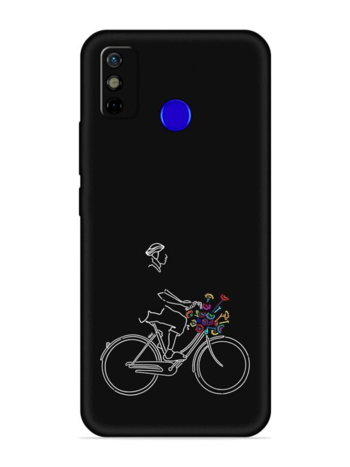 Minimalist Cycle Art Embossed Soft Silicone Case for Tecno Spark Go (2020)