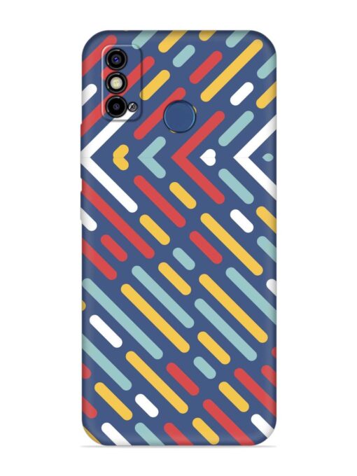 Colored Lines Embossed Soft Silicone Case for Tecno Spark Go (2021) Zapvi