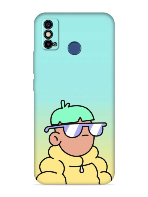 Doodles Cool Character Embossed Soft Silicone Case for Tecno Spark Go (2021)