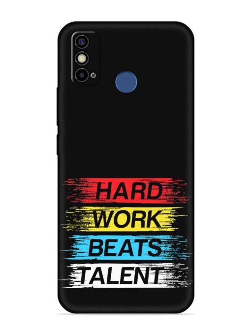 Hard Work Beats Embossed Soft Silicone Case for Tecno Spark Go (2021)