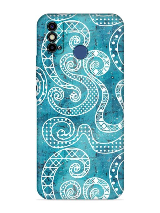 Vintage Curved Seamless Embossed Soft Silicone Case for Tecno Spark Go (2021)