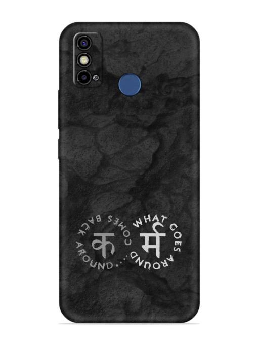 Karma Hindi Word Embossed Soft Silicone Case for Tecno Spark Go (2021)