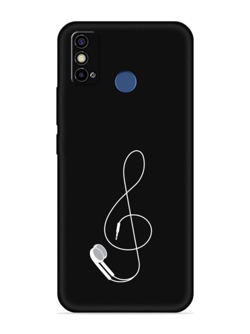 Music Earphone Vector Embossed Soft Silicone Case for Tecno Spark Go (2021)