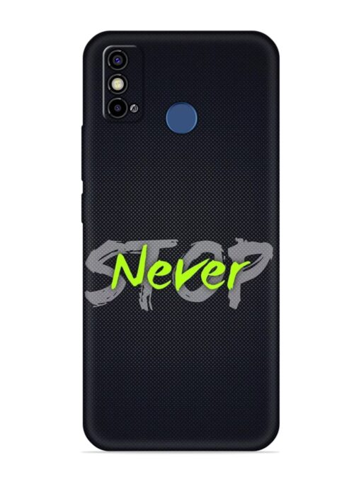 Never Stop Embossed Soft Silicone Case for Tecno Spark Go (2021) Zapvi