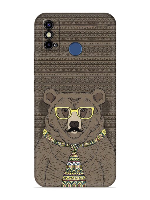 Grizzly Bear Embossed Soft Silicone Case for Tecno Spark Go (2021)