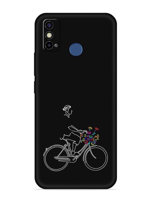 Minimalist Cycle Art Embossed Soft Silicone Case for Tecno Spark Go (2021)