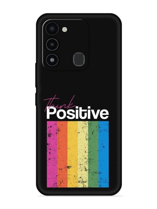 Think Positive Typography Embossed Soft Silicone Case for Tecno Spark Go (2022) Zapvi