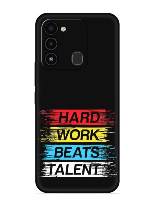 Hard Work Beats Embossed Soft Silicone Case for Tecno Spark Go (2022)