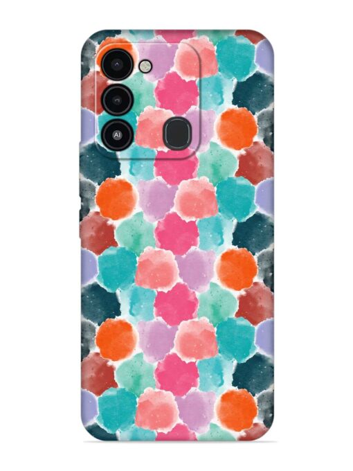 Colorful Seamless Pattern Embossed Soft Silicone Case for Tecno Spark Go (2022)