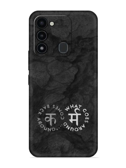 Karma Hindi Word Embossed Soft Silicone Case for Tecno Spark Go (2022) Zapvi