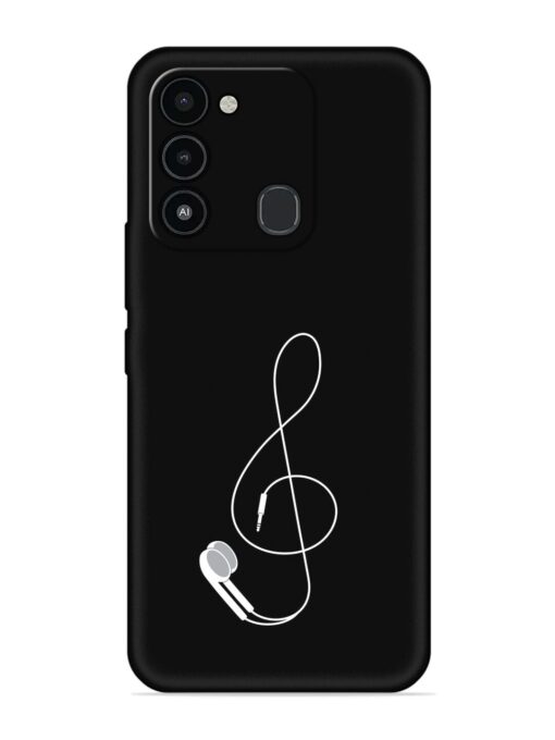 Music Earphone Vector Embossed Soft Silicone Case for Tecno Spark Go (2022)