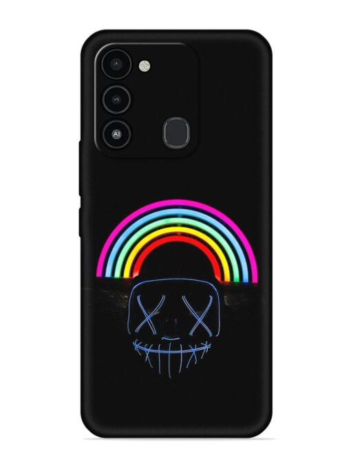 Mask Rainbow Embossed Soft Silicone Case for Tecno Spark Go (2022) Zapvi