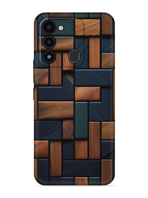 Wooden Background Cubes Embossed Soft Silicone Case for Tecno Spark Go (2022) Zapvi