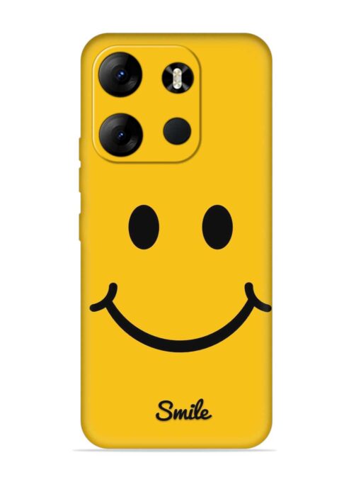 Yellow Smiley Embossed Soft Silicone Case for Tecno Spark Go (2023) Zapvi