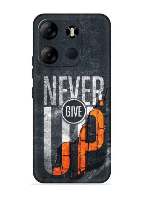 Never Give Up Embossed Soft Silicone Case for Tecno Spark Go (2023) Zapvi