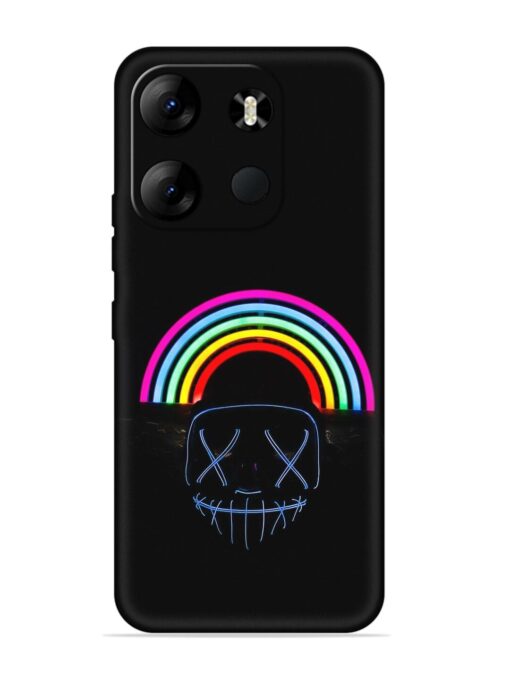 Mask Rainbow Embossed Soft Silicone Case for Tecno Spark Go (2023) Zapvi