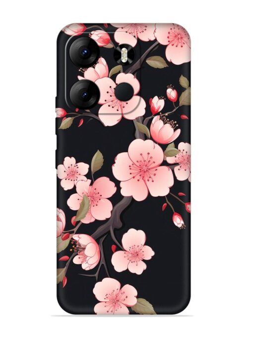 Cherry Blossom Embossed Soft Silicone Case for Tecno Spark Go (2023) Zapvi