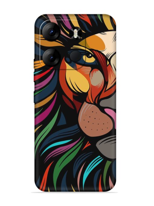 Trippy Lion Art Embossed Soft Silicone Case for Tecno Spark Go (2023) Zapvi