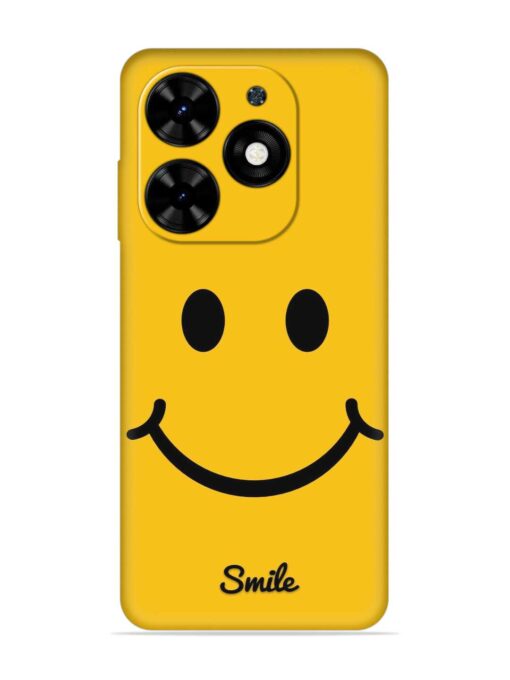 Yellow Smiley Embossed Soft Silicone Case for Tecno Spark Go (2024) Zapvi