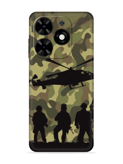 Army Heros Embossed Soft Silicone Case for Tecno Spark Go (2024) Zapvi