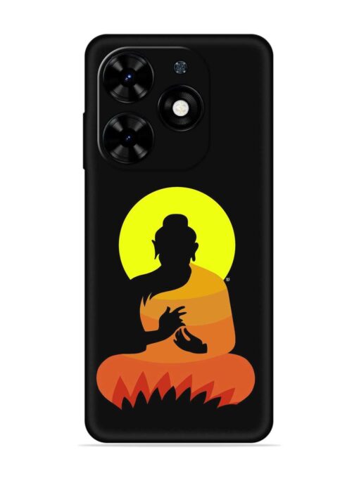 Buddha Art Black Embossed Soft Silicone Case for Tecno Spark Go (2024) Zapvi