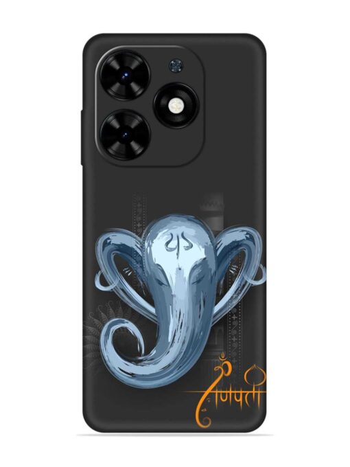 Illustration Lord Ganpati Embossed Soft Silicone Case for Tecno Spark Go (2024) Zapvi