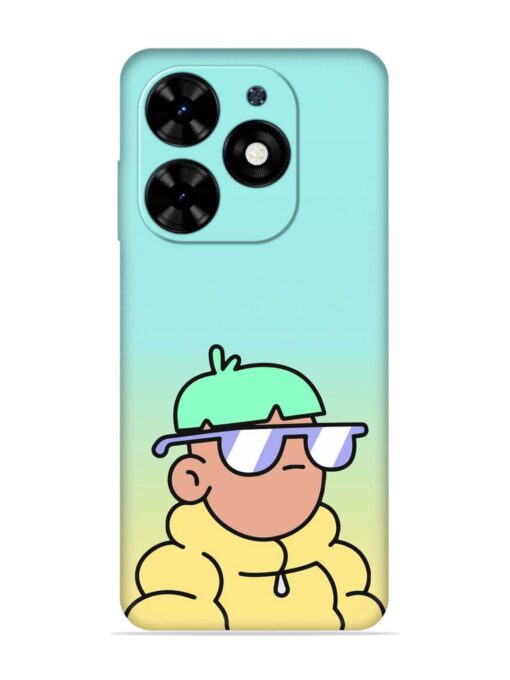 Doodles Cool Character Embossed Soft Silicone Case for Tecno Spark Go (2024)