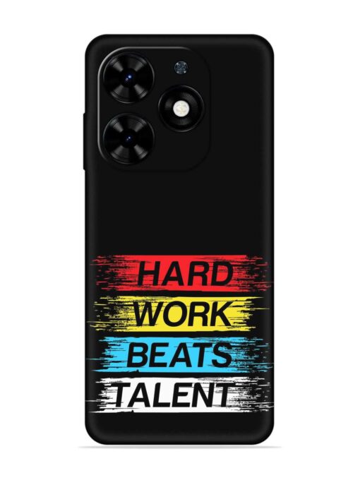 Hard Work Beats Embossed Soft Silicone Case for Tecno Spark Go (2024) Zapvi