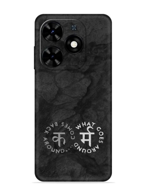 Karma Hindi Word Embossed Soft Silicone Case for Tecno Spark Go (2024) Zapvi