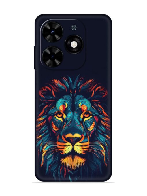 Colorful Lion Embossed Soft Silicone Case for Tecno Spark Go (2024) Zapvi